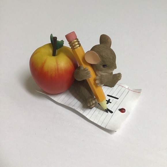 Fitz & Floyd Charming Tails Mouse Figurine You've Taught Me So Much Teacher Gift - Picture 12 of 16